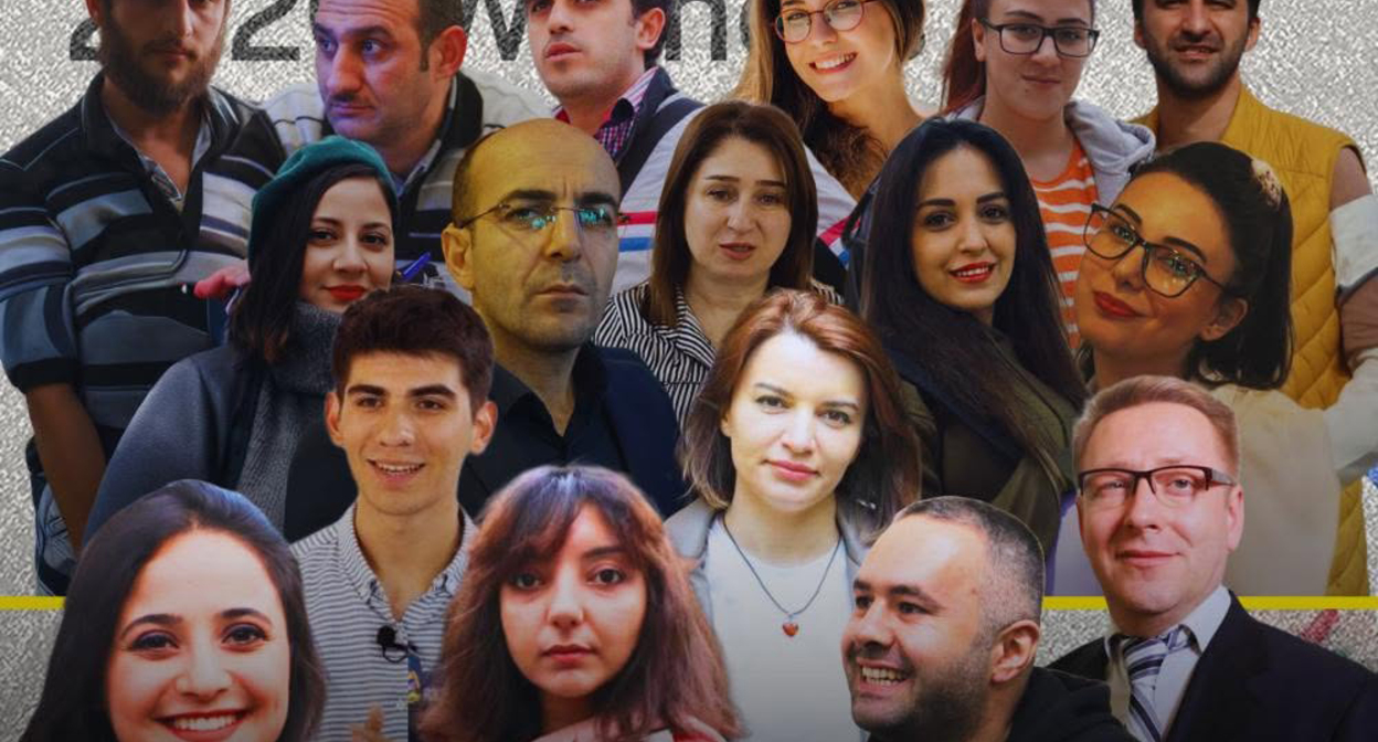 Журналисты Abzas Media и Meydan TV. Скриншот публикации https://www.facebook.com/AbzasMedia (деятельность компании Meta (владеет Facebook, Instagram и WhatsApp) запрещена в России) Журналисты Abzas Media и Meydan TV. Скриншот публикации https://www.facebook.com/AbzasMedia (деятельность компании Meta (владеет Facebook, Instagram и WhatsApp) запрещена в России)