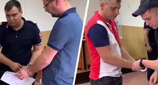 Иван Таценко и Евгений Симонов в зале суда. Фото: opskuban / T.me