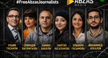 Арестованные журналисты Abzas Media.Иллюстрация создана «Кавказским узлом» с помощью ИИ в программе Copilot