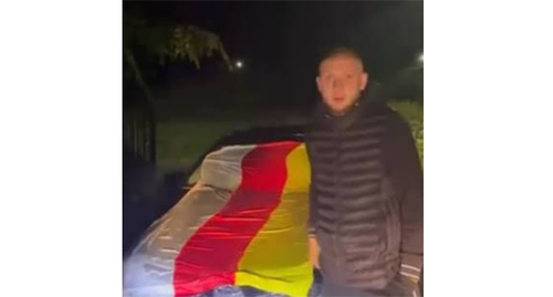 Извинения участника свадебного кортежа. Скриншот видео https://www.instagram.com/p/DZpkk_pCIko/ принадлежит компании Meta деятельность которой запрещена в России