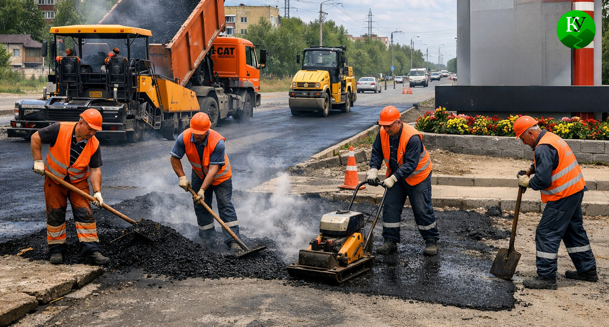 Укладка асфальта. Иллюстрация создана «Кавказским узлом» с помощью ИИ в программе Copilot Укладка асфальта. Иллюстрация создана «Кавказским узлом» с помощью ИИ в программе Copilot