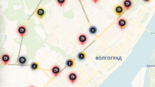 Ситуация с доступностью бензина на заправках Волгограда по данным Gdebenz.ru на 18.59 мск. Ситуация с доступностью бензина на заправках Волгограда по данным Gdebenz.ru на 18.59 мск.