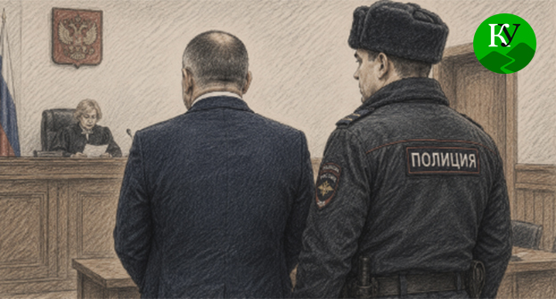 Мужчина в зале суда. Иллюстрация создана "Кавказским узлом" при помощи ИИ в программе Copilot