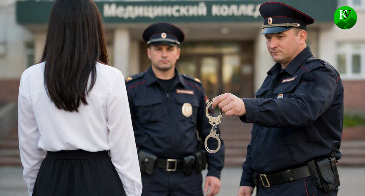 Задержание студентки. Иллюстрация создана «Кавказским узлом» с помощью ИИ в программе Copilot Задержание студентки. Иллюстрация создана «Кавказским узлом» с помощью ИИ в программе Copilot