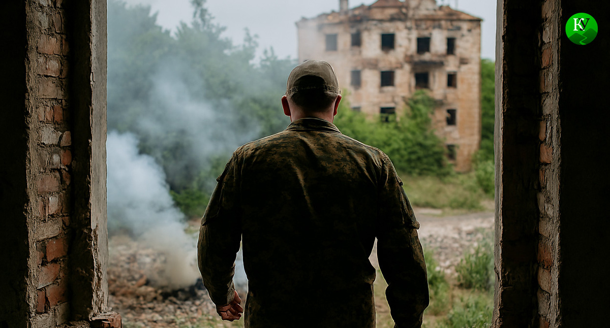 Военный на СВО. Иллюстрация создана «Кавказским узлом» с помощью ИИ в программе Copilot