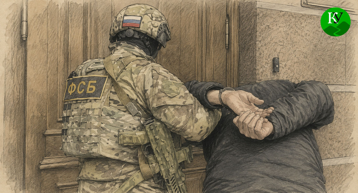 Сотрудник ФСБ задерживает подозреваемого. Иллюстрация создана "Кавказским узлом" при помощи ИИ в программе Copilot Сотрудник ФСБ задерживает подозреваемого. Иллюстрация создана "Кавказским узлом" при помощи ИИ в программе Copilot
