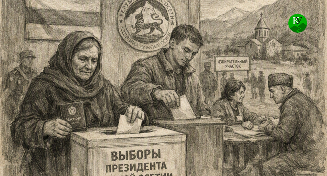 Выборы в Южной Осетии. Иллюстрация создана "Кавказским узлом" при помощи ИИ в программе Copilot Выборы в Южной Осетии. Иллюстрация создана "Кавказским узлом" при помощи ИИ в программе Copilot