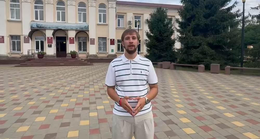 Владимир Козорог. Кадр из видео в телеграм-канале https://t.me/vova22kz