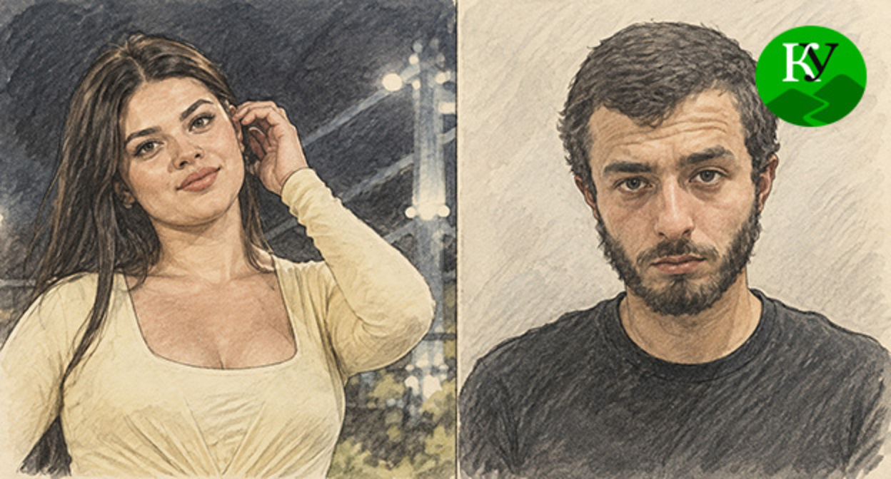 Эдгар Абухбу и Амина Бикбова. Иллюстрация создана "Кавказским узлом" при помощи ИИ в программе Copilot