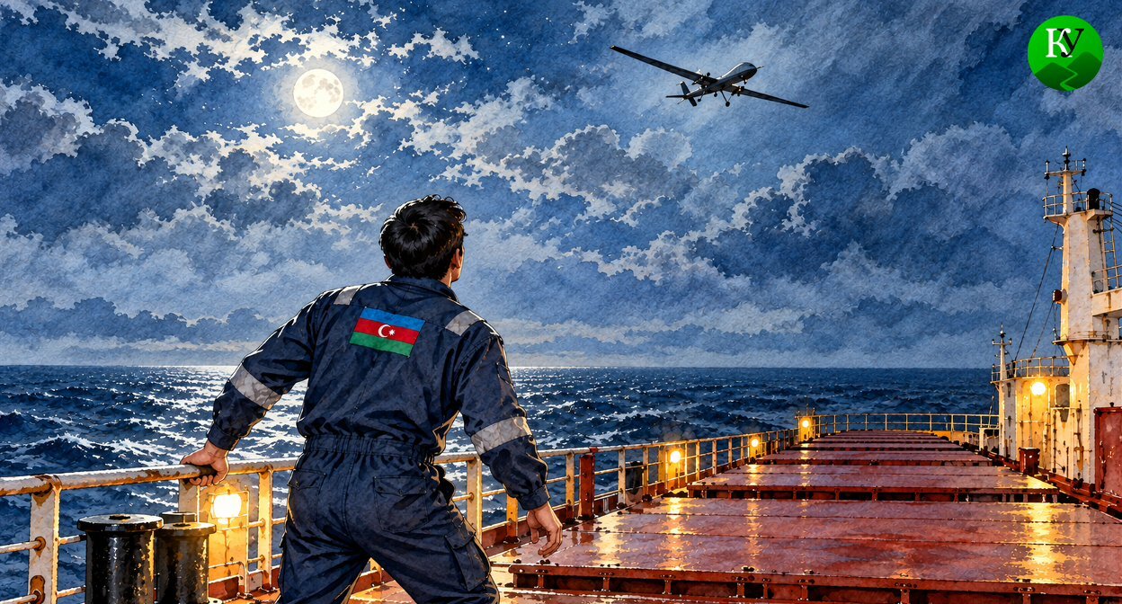 Азербайджанский моряк. Иллюстрация создана «Кавказским узлом» с помощью ИИ в программе Copilot